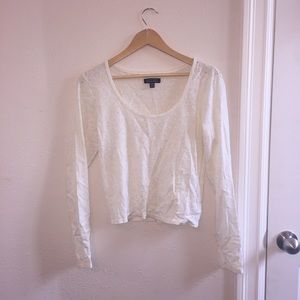 american eagle white lace festival crop top